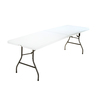 Bridgeport Folding Table, Blow Mold Table, Fold In Half, 96" x 30", White Color C778BP14WSL1X